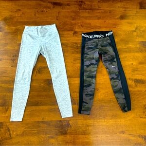 Women’s size medium Nike camo & gray/white leggings